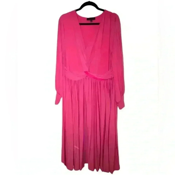 ELOQUII Knot Front Pleated Skirt dress - Picture 2 of 6